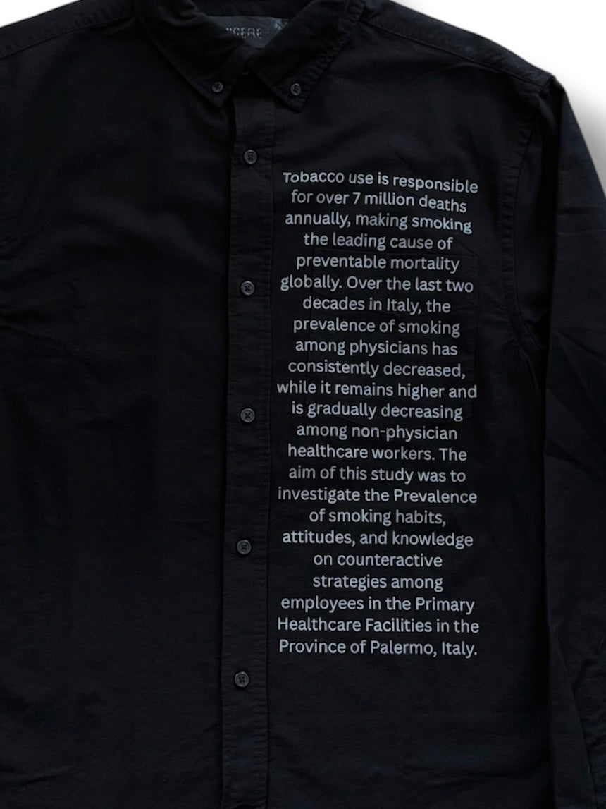 'Tobacco Use' Cotton Button-Up