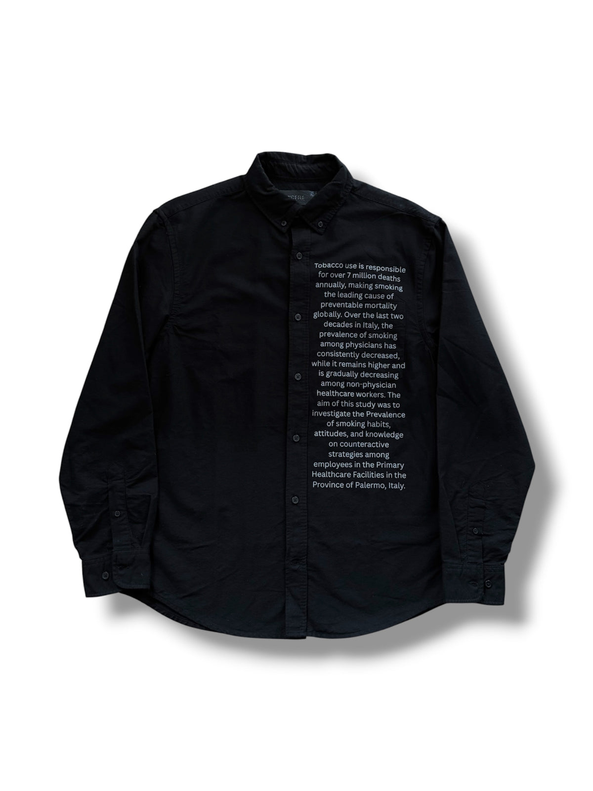 'Tobacco Use' Cotton Button-Up